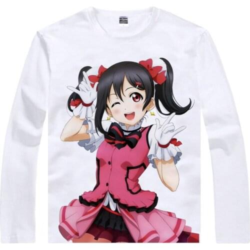 Rabu Raibu T-Shirt Honoka Kosaka Shirt Fashion printed Long t-shirts Anime Collection kawaii dress Long sleeves coolprint