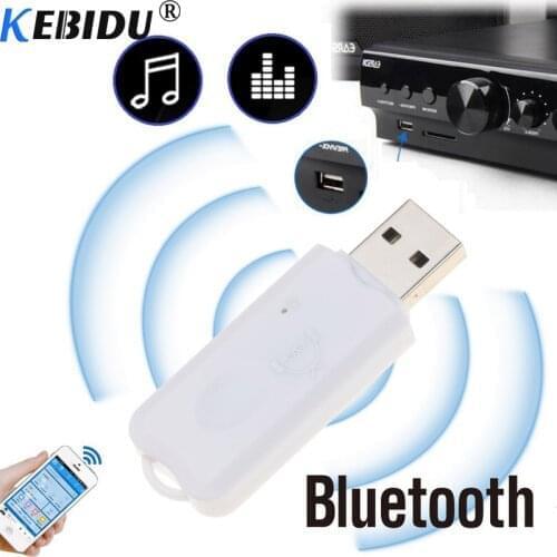 KEBIDU Hot USB Bluetooth Stereo Music Receiver Wireless Audio Adapter Dongle Kit Built In Microphone For Speaker For Phone Car