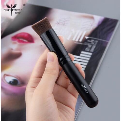 Anmor 1Pcs Foundation Makeup Brush Synthetic Hair Angled Make Up Brushes For Liquid Cream Cosmetic Products Recommend