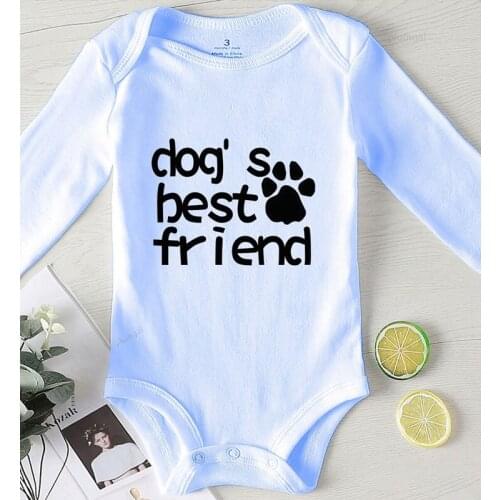 Romper for new born Girls Outfits Baby Girl Clothes Cotton Jumpsuit Kids Autumn Printing Dog Best Friend Toddler Romper
