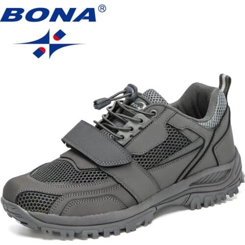 BONA 2021 New Designers Hiking Shoes Autumn Mountaineering Non-slip Footwear Men Trekking Sneakers Mansculino Walking Shoes
