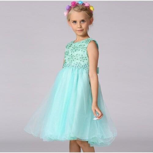 Hot Retail Baby Girls Dresses Summer Flower Fashion Girl Dress for Kids Girl Party Dress for Children