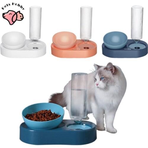 Pet Cat Bowl Auto feeders with bowls and Drinkers Feeder Container Dispenser for Dogs Cats Food Bowls And Drinking Pet Supplies