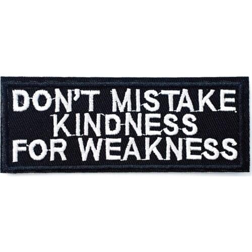 DON'T MISTAKE (Size:4.0x10cm) Cloth Badges Mend Decorate Patch Jeans Bag Clothes Apparel Sewing Decoration Applique Patches