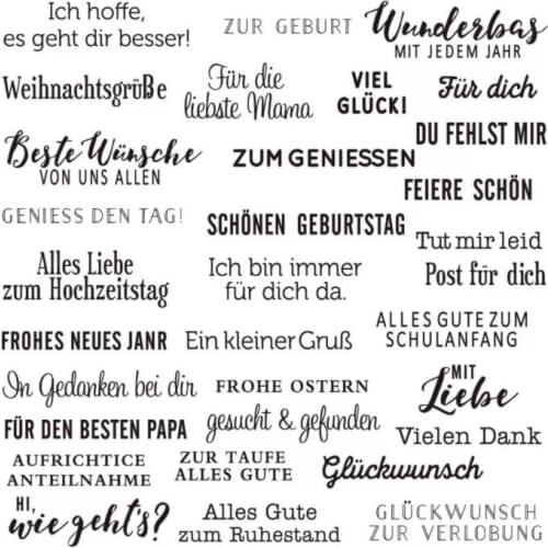 German clear stamp for diy scrapbook / album decoration embossed diy paper card B600