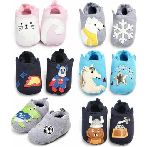 Toddler Non-Slip Boots Socks Baby Cartoon Warm Shoes Anti-slip Slipper