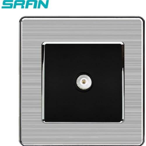 SRAN new televison interface 86mm * 86mm stainless steel panel wall TV socket A201-010