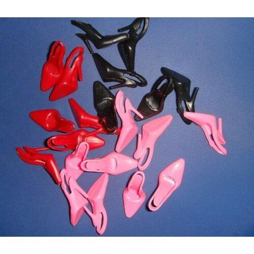 O for U O for U For Barbies Lowest Price Factory Wholesale 100Pairs/lot Beautiful Multicolor High Heel Doll Shoes Free shipping