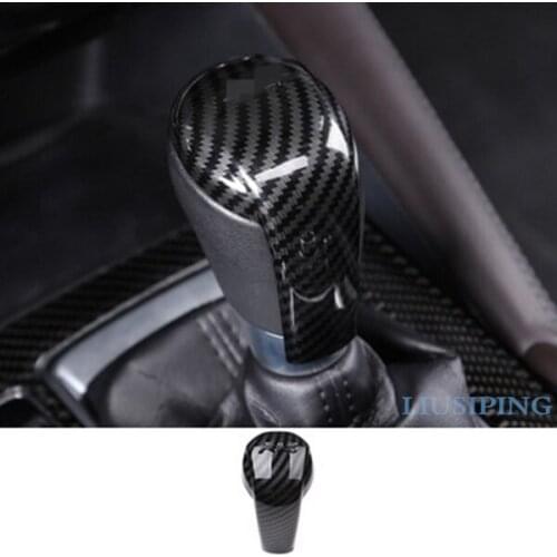 Fit For Mazda 3 Axela 2017-2018 black ABS Carbon Fiber Inner Gear Box Head Cover Trim 1pcs