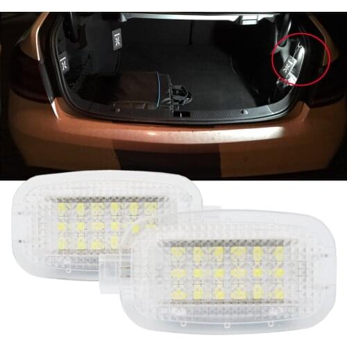2pcs LED Courtesy Under Door Footwell Luggage Compartment Vanity Mirror Light for Benz W204 W216 W212 C207 X204 GLK W221 R230