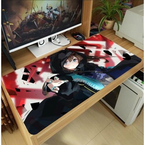 Hot Game Arknights Amiya Extral Large Mouse Pad Thicken Laptop Gaming Mice Mat Desk Keyboard Mat Anti-Slip Playmat Cosplay Gift