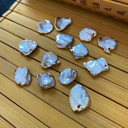 Natural Freshwater Pearl Strap Irregular Shape DIY Making Women Charm Necklace Bracelet Accessories Wholesale 3 Pieces