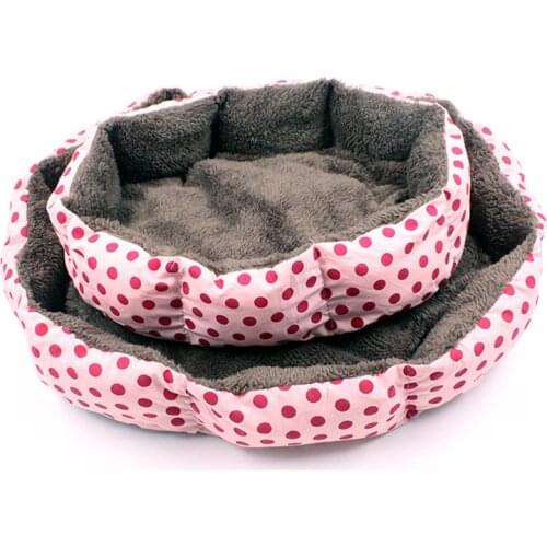 Super Soft Pink Dog Beds for Small Dogs Warm Cat Sleeping Bed Luxury Soft Donut Plush Pet Dog Cat Bed Fluffy Soft Warm Calmi S-M