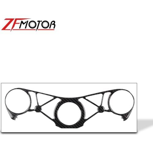 Carbon Motorcycle Decal Pad Triple Tree Top Clamp Upper Front End Car Stickers Decals For YAMAHA 2009 2010 2011 YZF R1