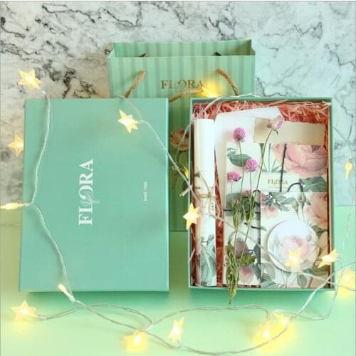 2019 Vintage Flora A5 A6 Kawaii Notebook And Journals Dairy Weekly Planner Sticky Memo Notes With Envelope Girls Birthday Gift