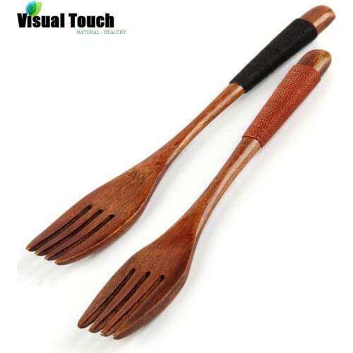 High Quality Wooden Food Dessert Fork Wood Forks Dinner Fork Cutlery Tableware Lovers Gift Wooden Flatware Fruit Cake Forks