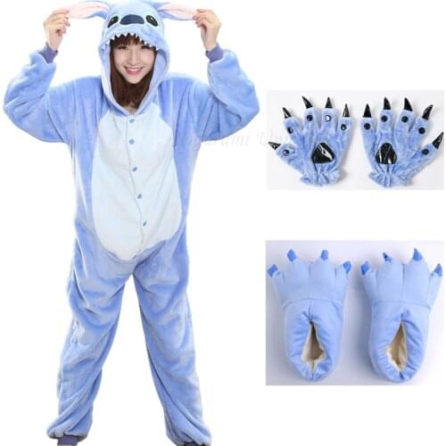 Women Kigurumi Unicorn Panda Onesies Unisex Winter Bear Onesies Kids Nightwear Anime Costumes Adults Flannel Sleepwear Pajamas