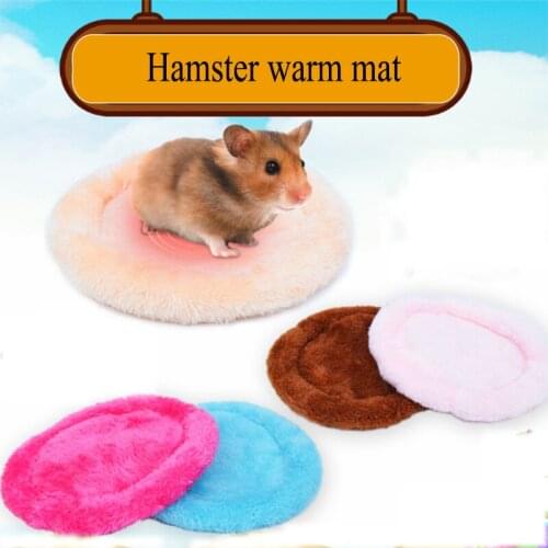 Winter Warm Soft Velvet Cotton Small Pet Pad Hamster Plush Bed Guinea Pig Cage House Mat Hedgehog Nest Squirrel Chinchilla Home