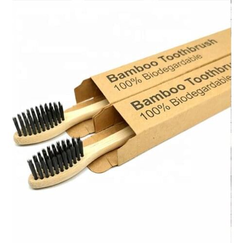10PCS Bamboo Toothbrush Eco-Friendly BPA Free Soft Bristle Charcoal Teeth Whitening Adult Toothbrushes Health Dental Oral Care