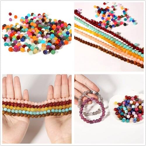 100pcs/lot 6mm Round Acrylic Beads Loose Beads For Jewelry Making Findings Necklace Bracelet Earrings Findings