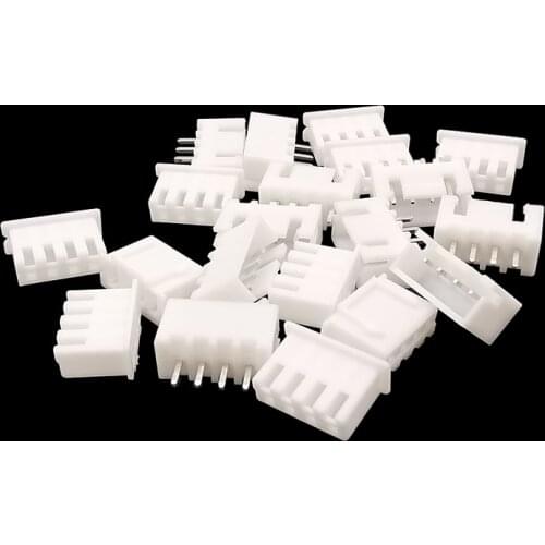 100cs JST XH2.54 4 Pin Pitch 2.54mm Terminal Male Plug + Female Socket Plastic Shell XH2.54 4P Housing Wire Connector