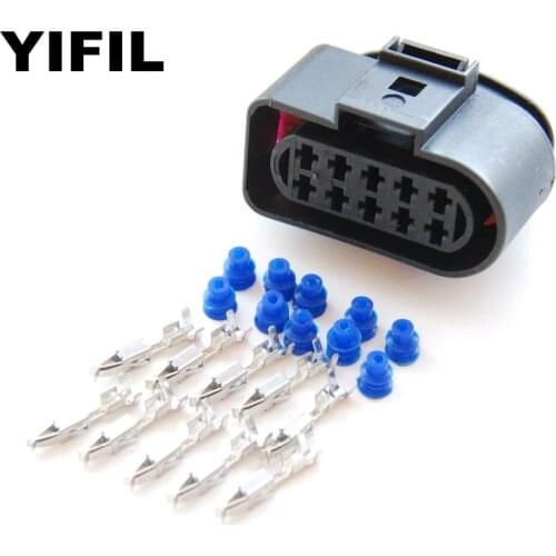 2/4/10pcs/lot 10 Pin/Way Polig Headlight/Headlamp Connector Plug Automotive Electrical STECKER For AUDI VW SKODA 1J0973735