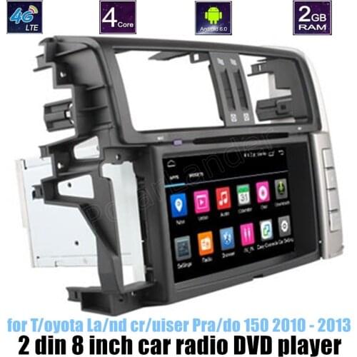 2 din 8" inch Touch Screen Car DVD Player for Toyota Land cruiser Prado 150 2010-2013 GPS Navigation radio stereo