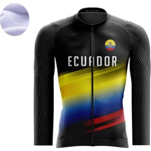 2021 Ecuador Winter Jacket Thermal Fleece Men Cycling Jersey Clothing Mountain Outdoor Triathlon Wear Bicycle Clothes