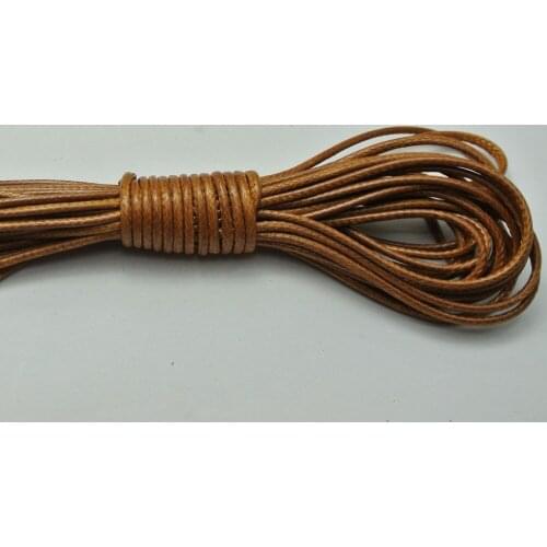 30 Meters Coffee Korean Waxed Cord Thread Line 1.5mm for Jewelry String