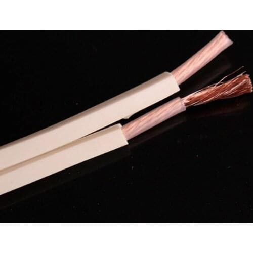 Audiophile HiFi Audio DIY 4N Oxygen-free Pure Copper Speaker Bulk Cable - 14AWG *2