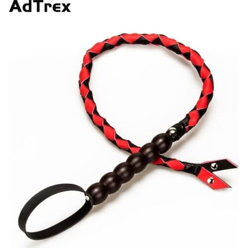 BDSM PU Leather Bondage Whip Lash Fetish Flogger Horse Adult Slave Sex Toys for Couples Women