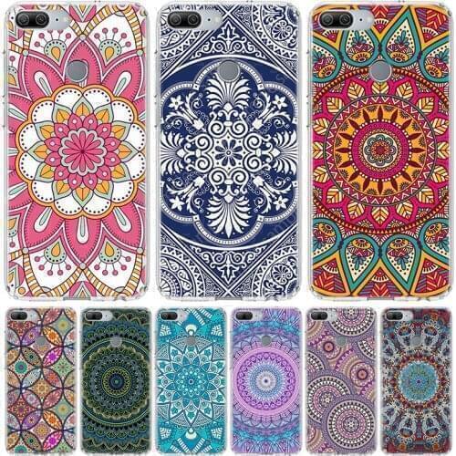 Blue totem mandala flower Phone Case for Huawei Honor 10 9 Lite Y9 Y5 Y6 Y7 2019 8X 8A 8S 7A 7X 10i 20i Pro V30 Art Coque Capa