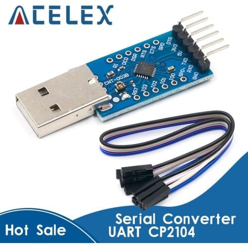 CP2104 USB 2.0 to TTL UART 6PIN Module Serial Converter STC PRGMR Replace CP2102 With Dupont Cables