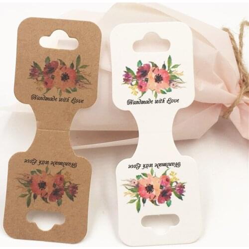 Flower series Jewelry package cards necklace /bracelet/hair ornaments display card jewelry pendant/charm card 100 pcs 9x3.5cm
