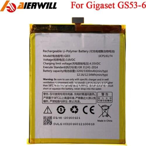 For Gigaset ME pure GS53-6 Battery GI03 Batterie Bateria Accumulator AKKU 3300mAh