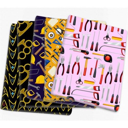 Patchwork Household Gadgets Polyester Cotton Fabric for Tissue Sewing Quilting Fabrics Needlework Material DIY Handmade,c14551