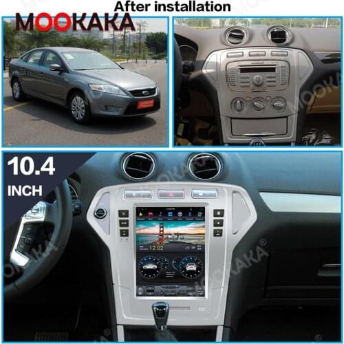 4+64G Tesla Screen For Ford 2007 2008 2009 2010 Mondeo MK4 Android 9 Unit Car Multimedia Player GPS Audio Radio Stereo Recorder