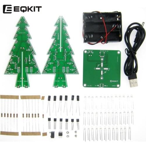 EQKIT Flash Christmas Tree Suit/DIY Christmas tree kit/Colorful Flash Christmas Tree Component Package/DIY Christmas Gift
