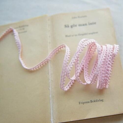 Diy Handmade Patchwork Cotton Material Cotton Lace Ribbon Pink Color Cotton Lace TRIM cotton lace