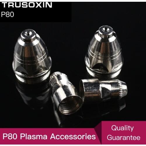 Inverter DC Plasma cutter accesories=20 pcs P80 torch consumables cutting electrode/tips suitable 80A plasma cutting gun