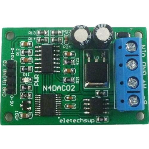 Quality DC 12V 0-5V 0-10V Voltage Signal Generator DAC Converter Module RS485 Modbus RTU for PLC Measuring Instruments