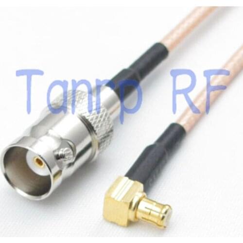50CM Pigtail coaxial jumper cable RG316 20in BNC female jack to MCX male right angle RF adapter connector