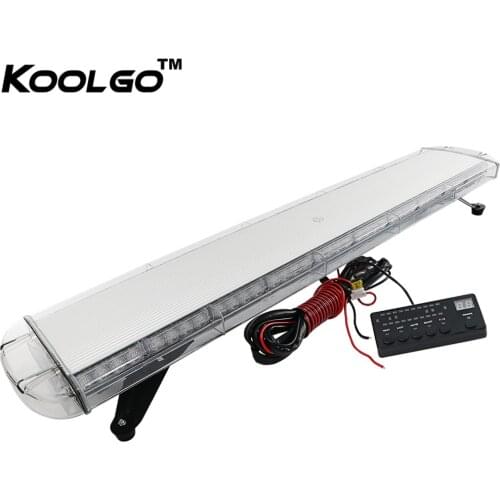 KOOLGO 47" 88W 88 LED Work Light Top Roof Emergency Recovery Beacon Flashing Strobe Light Bar Signal Lamp Red Blue Amber White