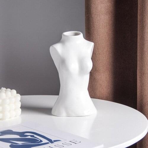 Creative Vase Ceramic Art Female Human Body Sculpture Decoration Desktop Decoration Flower Arrangement Flower Dryer