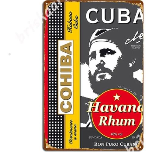 Cuba Castro Che Guevara Cohiba Travel Vintage Poster Metal Signs pub Garage personalized Cinema Kitchen Tin sign Posters