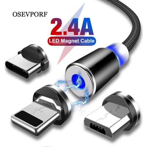 Magnetic Fast Cable Micro USB Charging Phone Android Cable Wire Magnet Charger for Samsung iPhone Huawei Mobilephone Type-C Cord