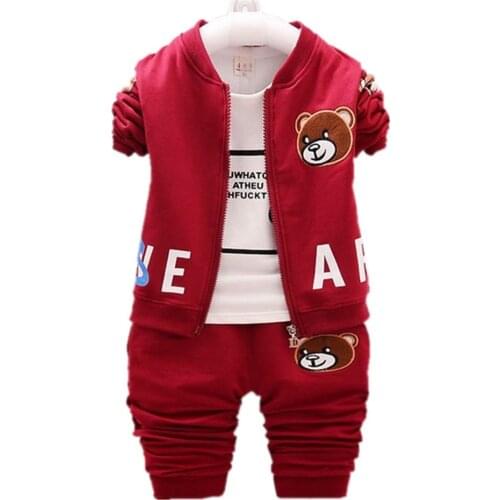 The new 2017 the spring and autumn period and the childrens wear cute private suit three recreational cotton suit