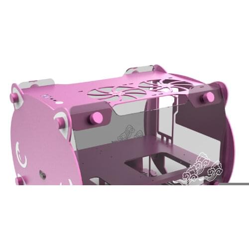 Adorable case desktop computer host transparent mATX air cooled empty case water cooled split DIY case