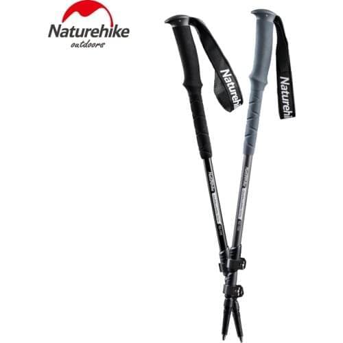 1Pcs Naturehike Nordic Walking Poles Aluminum Hiking Trekking Poles Trekking Stick Alpenstock Walking Sticks For Tourism EVA