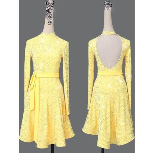 Custom Latin dance performance clothing women/children 2020 new professional high-end full-diamond Latin dance skirt dance dress